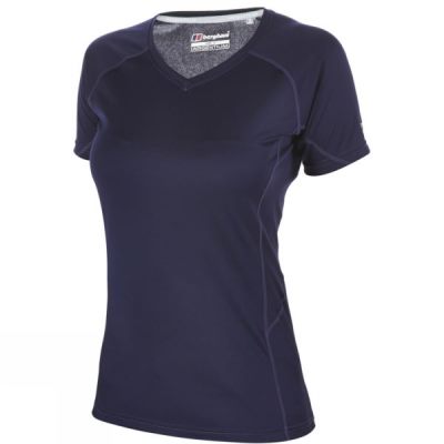 Playeras Berghaus Manga Corta V Neck Technical Mujer Azul Marino - Chile YBA192380